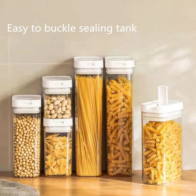 Airtight Food Storage Container,food Storage Box Multigrain Storage Tank, plastic Transparent Stackable Kitchen Sealed Jar - Bottles,jars & Boxes -  AliExpress