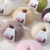 Fil Mohair d'alpaga léger et respirant, 25 grammes de cheveux longs pour pull tricoté à la main, manteau, chapeau et écharpe, tricot au crochet 1