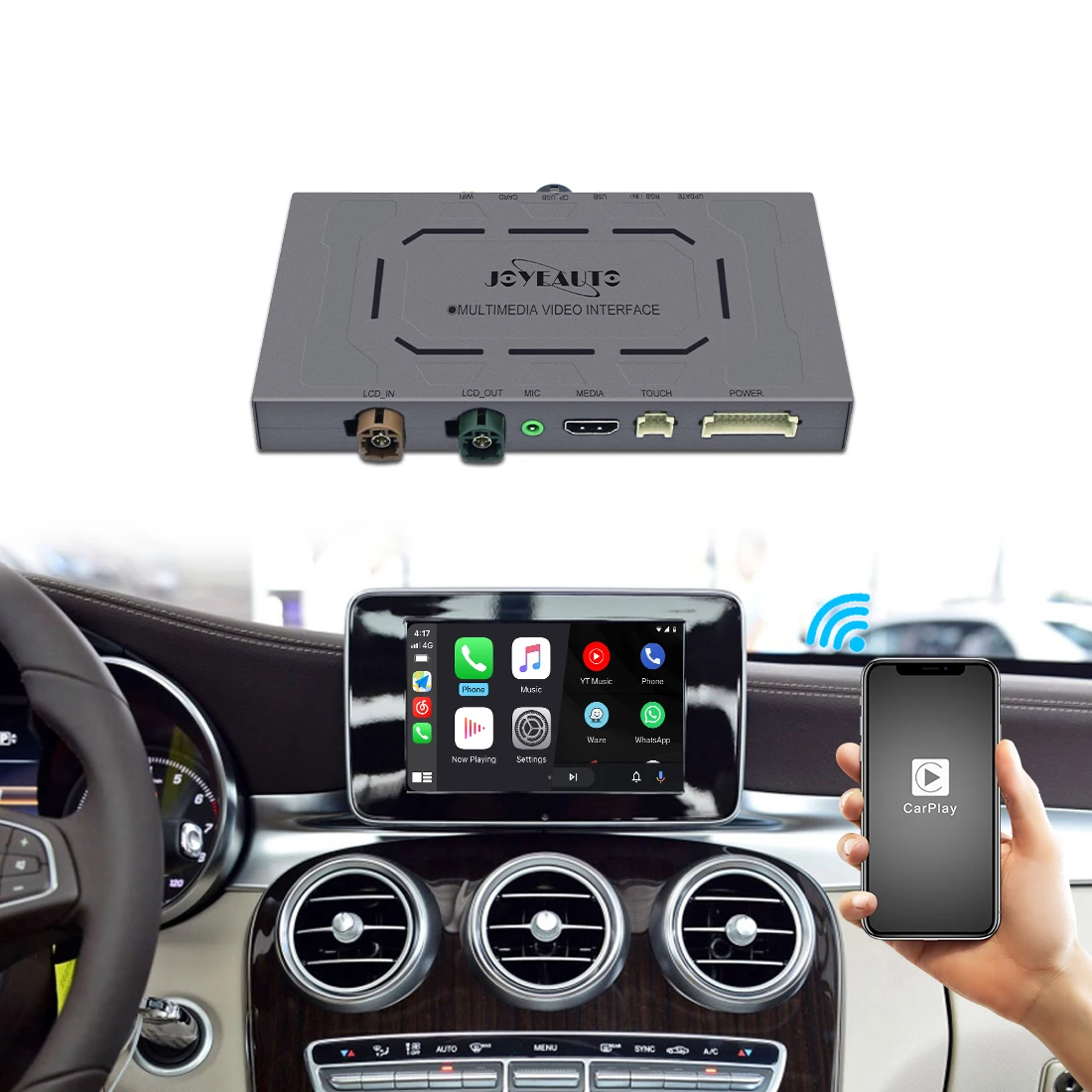 

Hot Sales Android Auto Wireless Apple Carplay Module for Mercedes Benz A Class/B Class/C Class NTG5.0 System CarPlay Interface