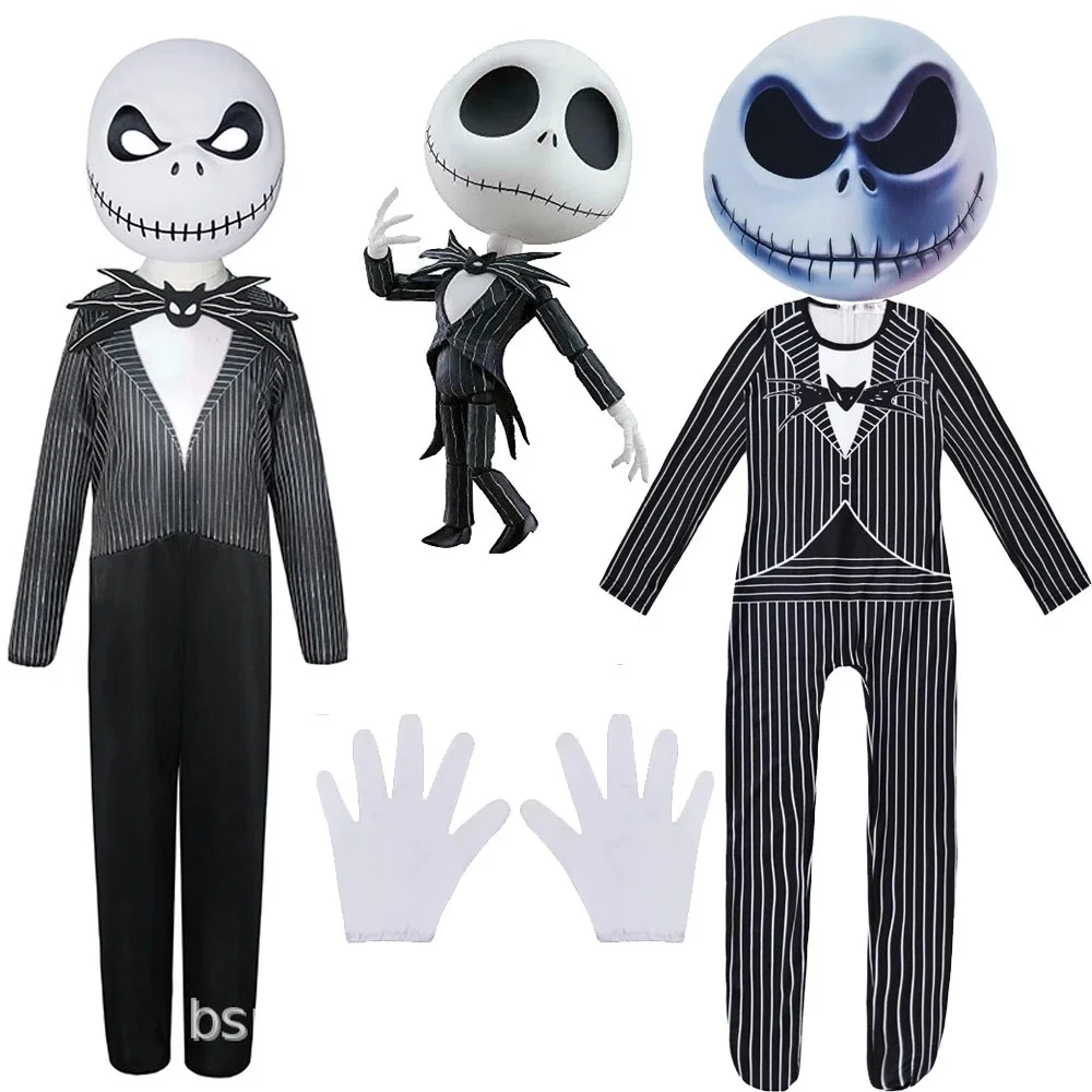Nightmare Before Christmas Jack Skellington Halloween Jack Skellington Costume Cosplay Per Kid Boy Carnival Abbigliamento Per Bambini