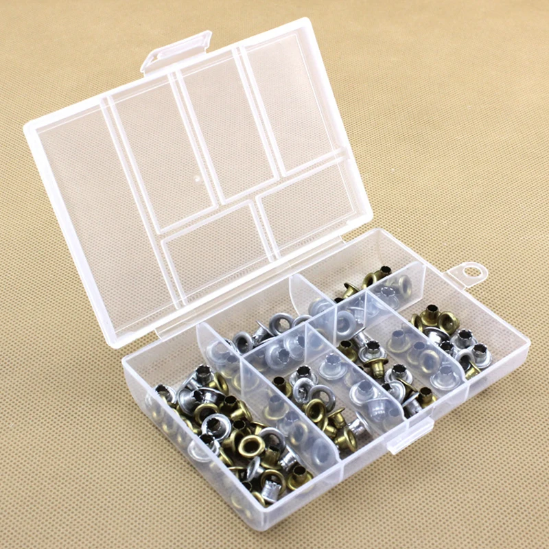 1pc 6 Grid Plastic Jewelry Box Tool Boxes Transparent Organizer Storage Hair Bands Rope Bead Bracelet Box 5