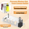 Pressure Washer Gun Holder, Power Washer Snow Foam Cannon Lance 1/4" Quick Connect Tool Organizer, Wall Mounted Nozzle Tips and 4