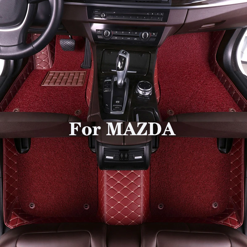

High Quality Customized Double Layer Detachable Diamond Pattern Car Floor Mat For MAZDA Mazda 2/3/5/6/8 BT50 CX-3 CX-5 CX-7 CX-9