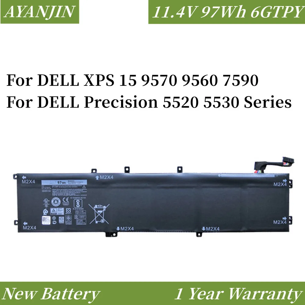 Dell Akku 97wh Angebot BND 97Wh 6GTPY Laptop Akku Ersatz Für Dell XPS 15 9550 9560 9570 7590 Dell 15
