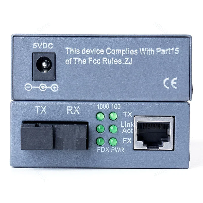 Gigabit Fiber Optical Media Converter HTB-GS-03 10 Mbps 100 Mbps 1000Mbps UPC, SC-Port External Power Supply 1-3 Pair
