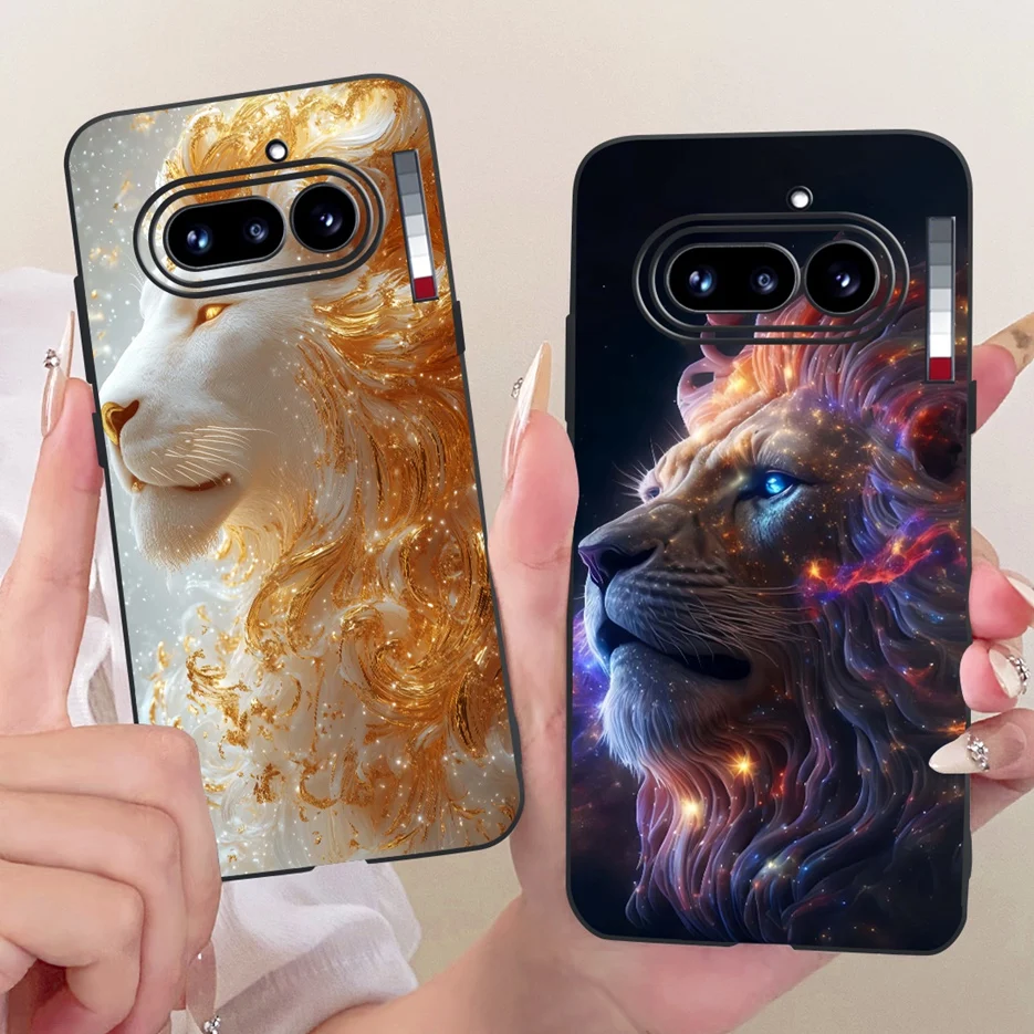 Cute Lion Fashion Painted Soft TPU Cover - Stylish Case