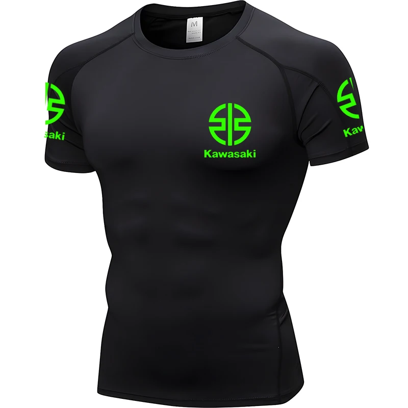 Camiseta de compresión elástica alta para equipo de motocicletas