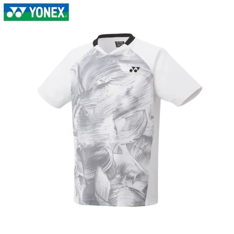 Yonex New Badminton Tennis Suit Men's Sports T-shirt Short Sleeve Comfortable Breathable Sweat-absorbent Quick-drying
