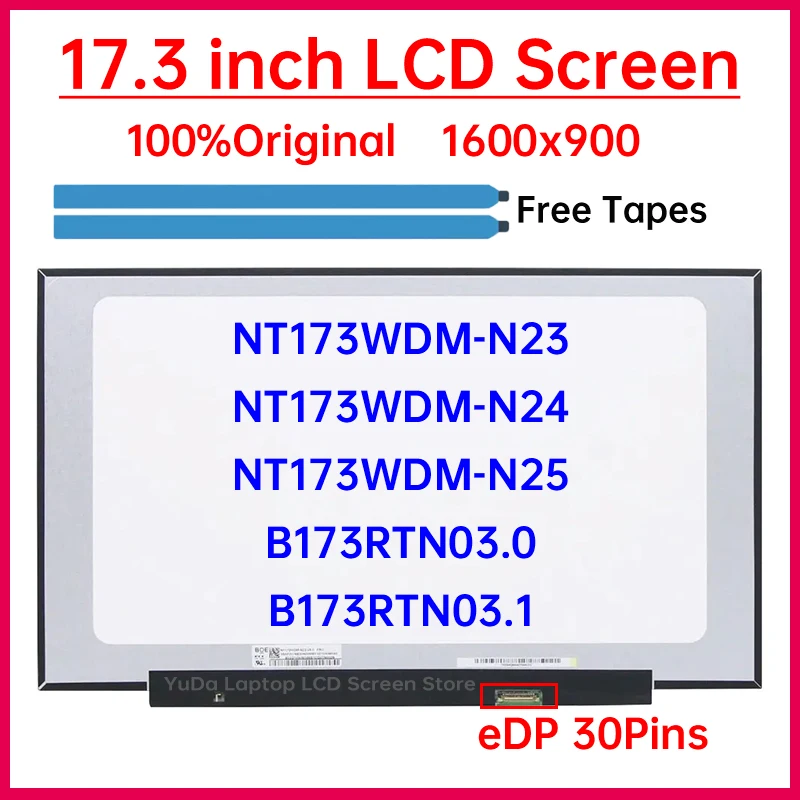 LCD Screen AUO B173RTN03.0 HD+ 1600x900 Non Touch LED 30 Pin - Foto 10
