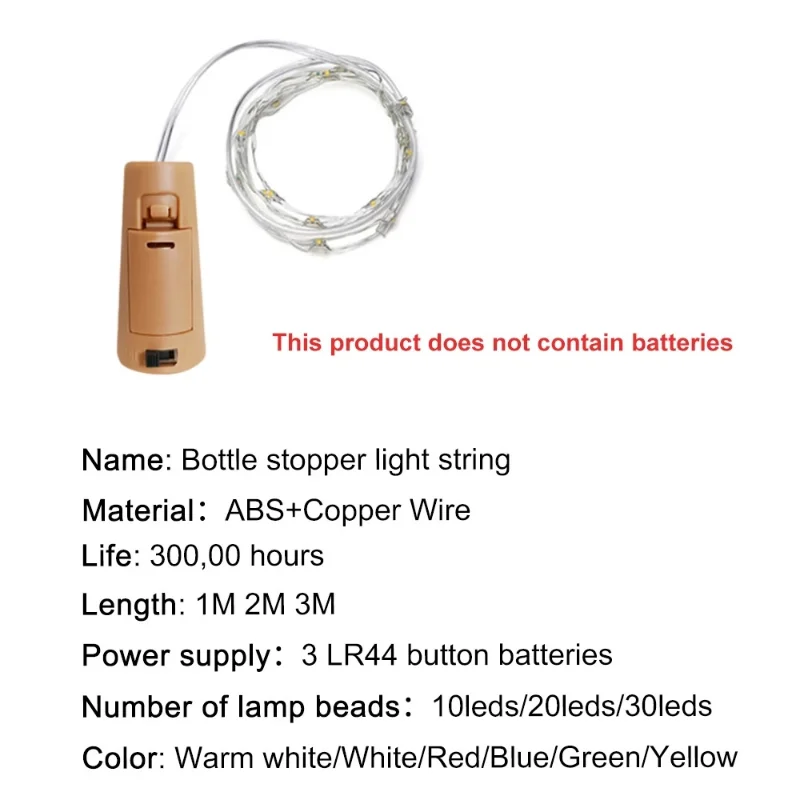 LED Wine Bottle Lights Cork 1 2 3M Cork Lights Fairy Mini String for Liquor Bottles Crafts Party Wedding Decoration led string lights decorative lights string lights led fairy lights wine bottle lights