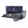 Mixed Blue Mirror Sunglasses Men's Polarized UV Lens Glasses Retro Fashion Square Blender Men's Sunglasses 68009: with box 1