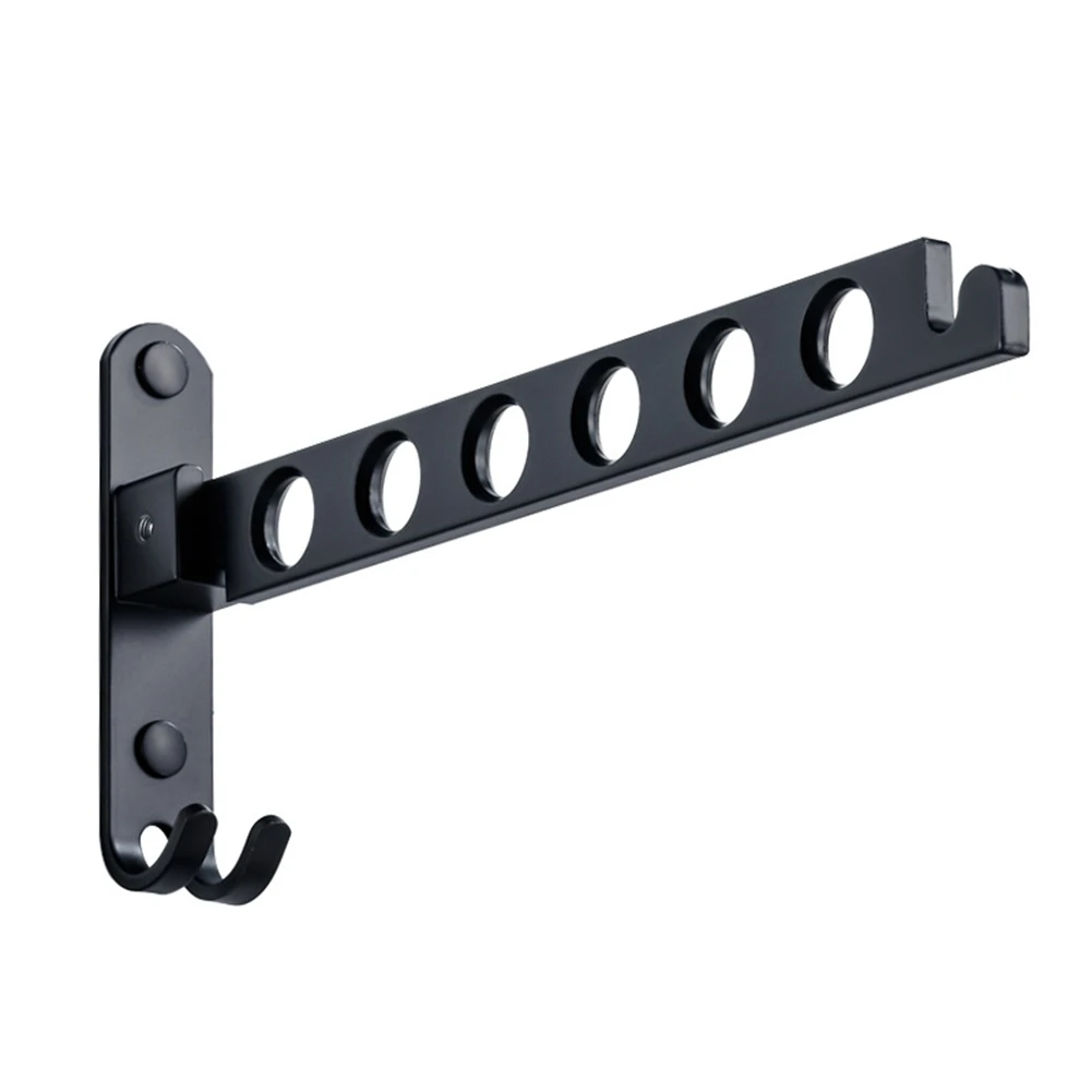 

Foldable Coat Hooks Wall Coat Rack Wall Hooks Folding Hooks for Balcony Bathroom Laundry Room (Black 1 Piece)