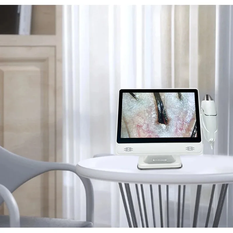 NUOVO Analizzatore Digitale HD della Pelle, Telecamera Professionale per Cuoio Capelluto, Dispositivo per Test di Olio e Umidità dei Follicoli Piliferi, Tester Cutaneo da 10 Pollici - immagine 5