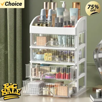 New 1Pc 5-layer Makeup Storage Box Debris Storage Box Drawer-style Dressing Table Office DeskCosmetics Multi-layerstoragecabinet 1