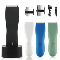 Body Hair Trimmer Shaver for Men Ball Trimmer Groin Pubic Replaceable Ceramic Blade Groomer Electric Razor Waterproof Clipper 1