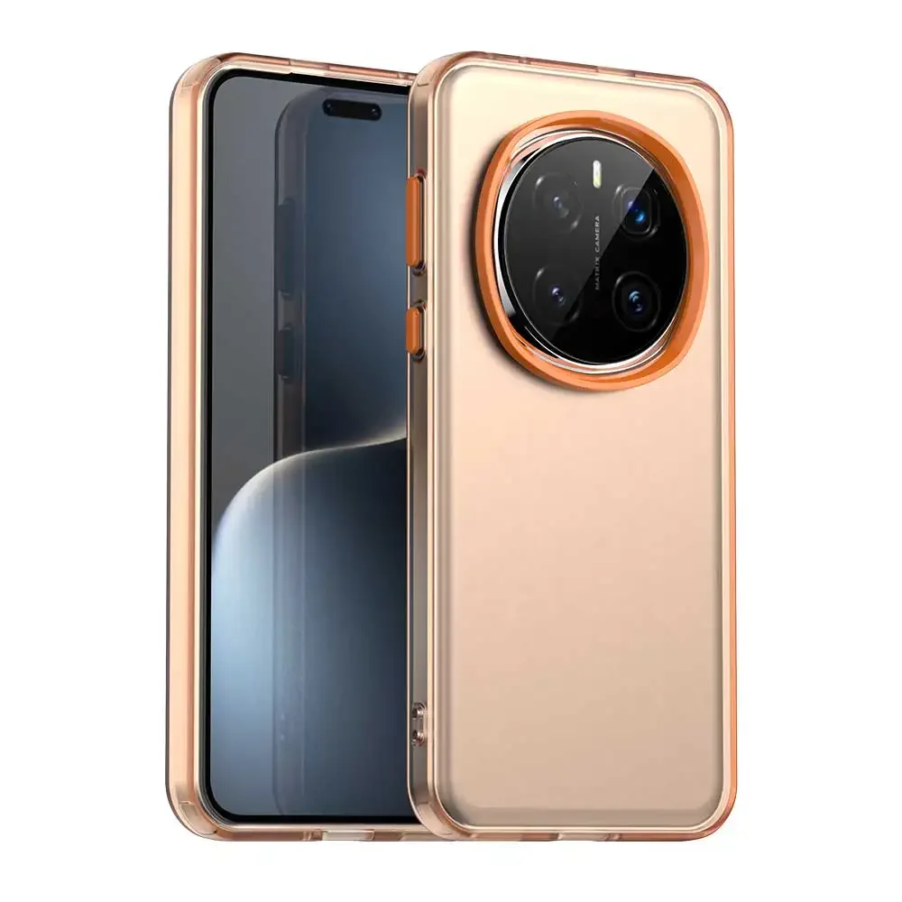 Luxury Shockproof Candy Silicone Phone Case with Translucent Back Cover