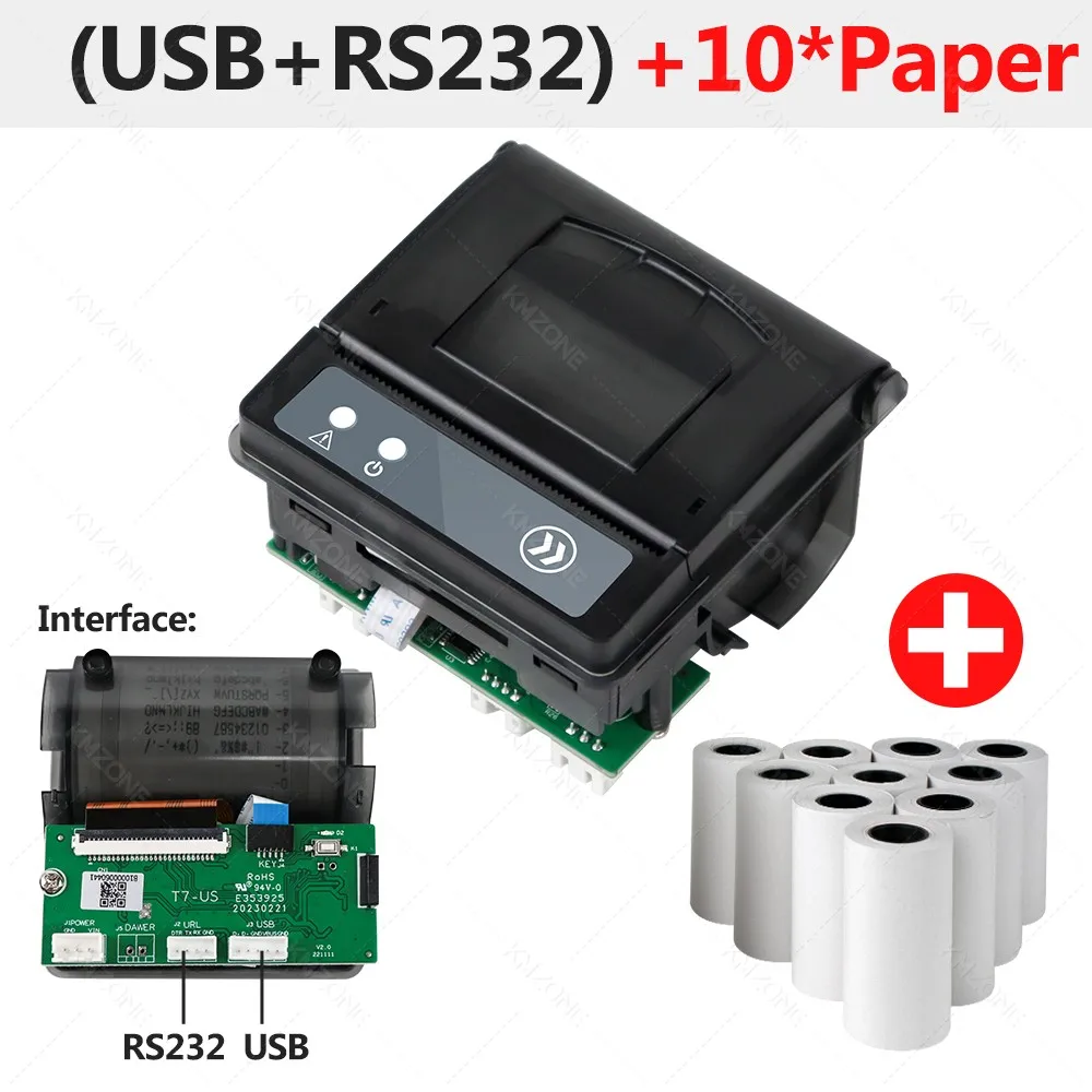 ตัวเลือกสินค้า เครื่องพิมพ์ความร้อน USB/RS232 58mm ใบเสร็จ/ตั๋วบิล