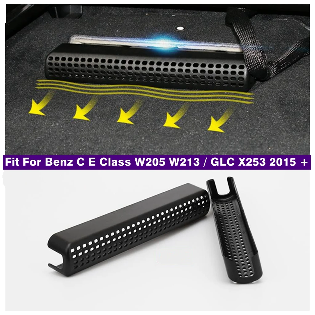 

Under Seat Floor Air Conditioner Vent AC Outlet Cover Trim Protect For Mercedes Benz C E Class W205 W213 / GLC X253 2015 - 2022