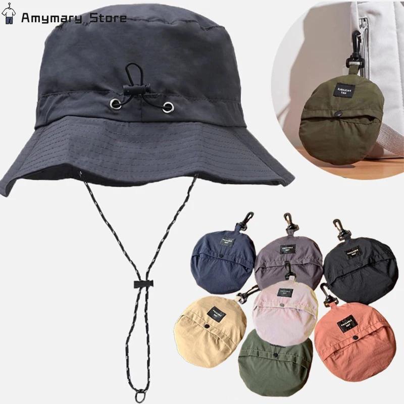 

New Men Women Waterproof Sunshade Fisherman's Hat Foldable Storage Bag Summer Quick-drying Outdoor Camping Mountaineering Hat