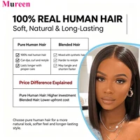 Perruque Bob droite sans colle, densité 250%, prête à porter, 100% cheveux humains pour femmes, perruques en cheveux naturels avec fermeture en dentelle 4x4 3