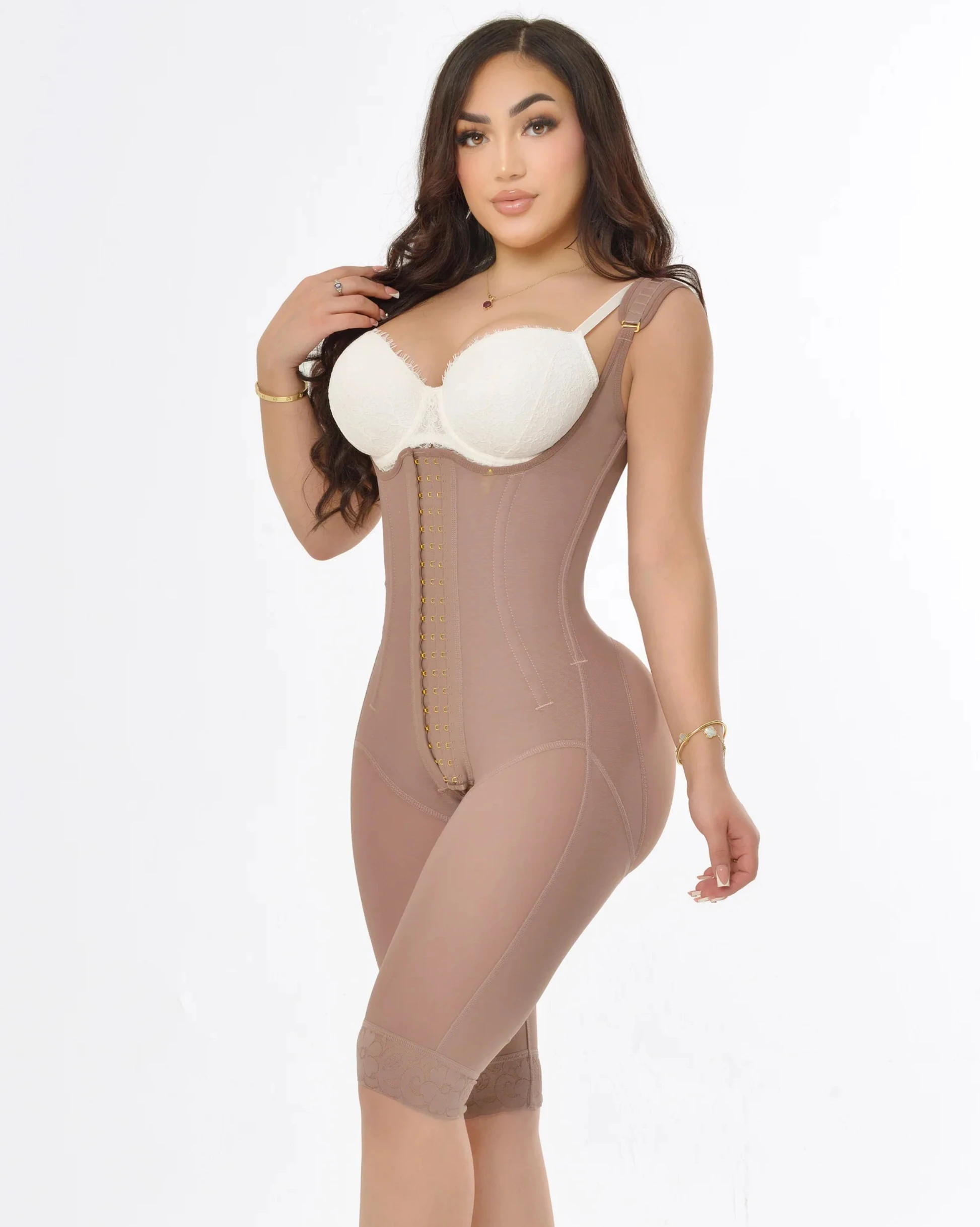 

Fajas Colombiana BBL Post Op Surgery Supplies Women Shapewear With Adjustable Abdomen After Delivery Open Bust and Crotch Shaper