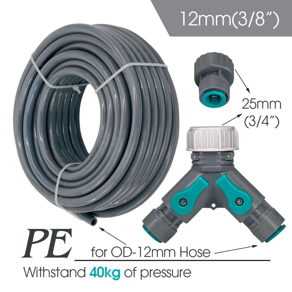 Flexible Brass Adjustable Spray Kit 3/8"PE Hose Quick Connect Fogging Cooling Dedusting Watering System for Garden