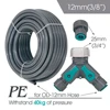 Flexible Brass Adjustable Spray Kit Gray 3/8"PE Hose Quick Connect Fogging Cooling Dedusting Watering System for Garden 3