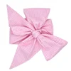 Newborn Swaddling Scarf Bow Decoration with Striped Plaid Adjustable Fixed Blanket Pure Cotton Jewelry Baby Full Moon Gift 2