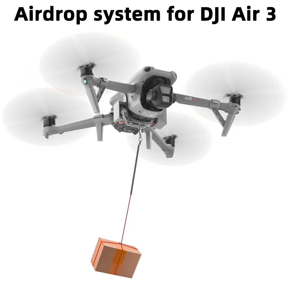 Sistema Airdrop para Dji Air Drone Dispositivo Parabólico Remoto Isca de Pesca Presente de Casamento Entrega Life Rescue Thrower Landing Gear