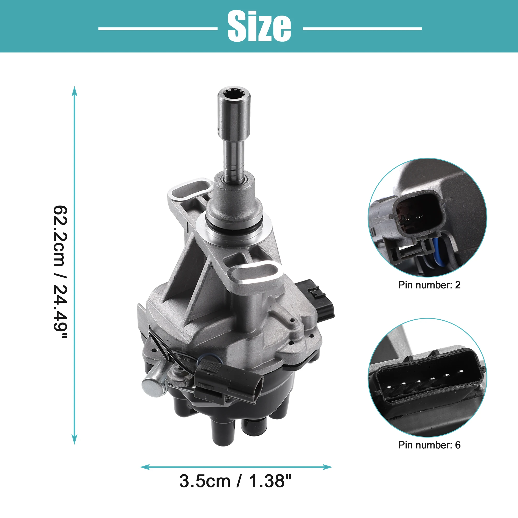 Uxcell Replacement Ignition Distributor for Nissan D21 Hardbody Pickup 1996-1997 22100-1S701 22100-1S702 With Cap and Rotor