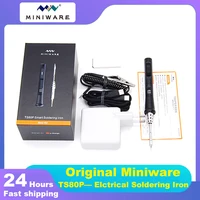 MINIWARE TS80P Mini Smart Portable Digital Soldering Iron Tool Adjustable Temperature OLED Display Iron Tips QC3.0 PD2.0 45W 1