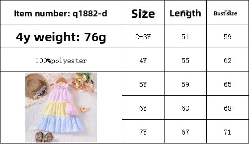 Ärmelloses Sommerkleid für Mädchen mit Rüschensaum und gestreiften vertikalen Streifen, leichte Strandkleider mit Tasche, Kinderkleidung für Mädchen – Detail 1