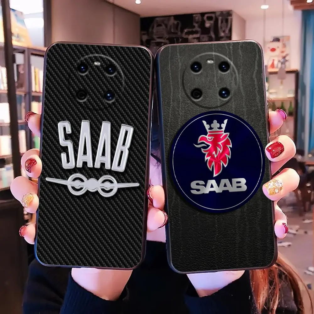 

S-Saab Automobile AB Logo Phone Case For HUAWEI P50 P40 P30 P20 P10 P9 P8 Plus MATE 30 20 20X 10 9 8 Pro Case Funda Coque Shell