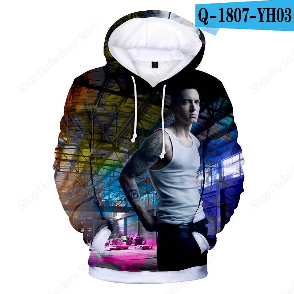 Rapper EMINEM 3d Print Hoodie Men Women Hoodies Sweatshirt Rap Clothes zip up hoodie sweatshirt jacket fleece hoodies print hoodies