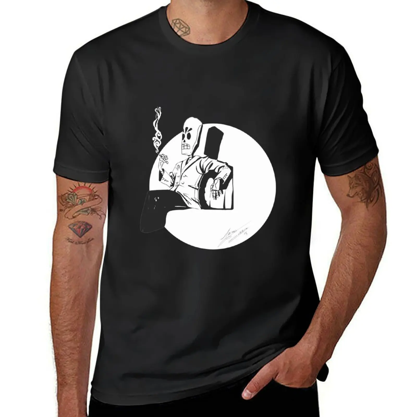 Grim Fandango, мужские футболки, однотонные