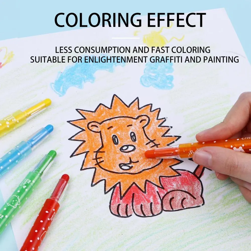 New Rabbit Rotating Crayon Children's Kindergarten Painting Brush Brush Multi-color Set