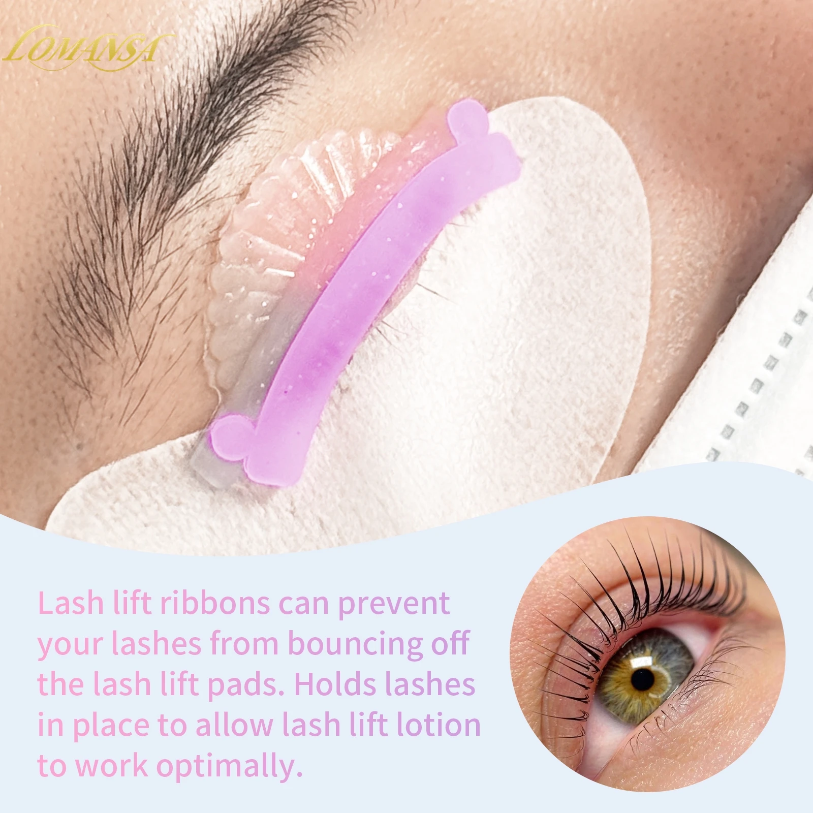 2 Pair Silicone Eyelash Rods Eyelash Lifting Makeup Tool