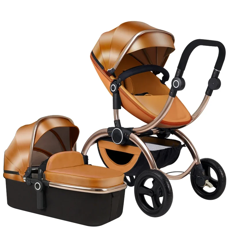 Luxury 6-Wheel Foldable Baby Stroller | Imported High Quality Baby Pram with Canopy & Storage Basket