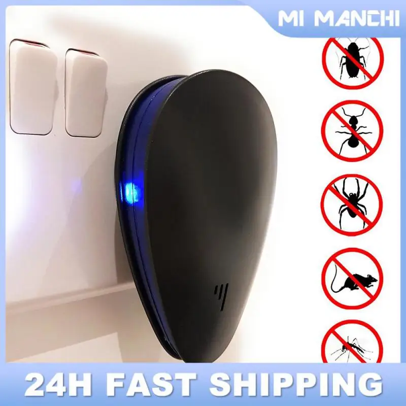 1 Pz Hot Ultrasuoni Repellente Per Parassiti Zanzara Killer Repellente Elettronico Anti Roditori Topi Scarafaggio Ratto Ragno Insetto Us/Uk/Eu Plug