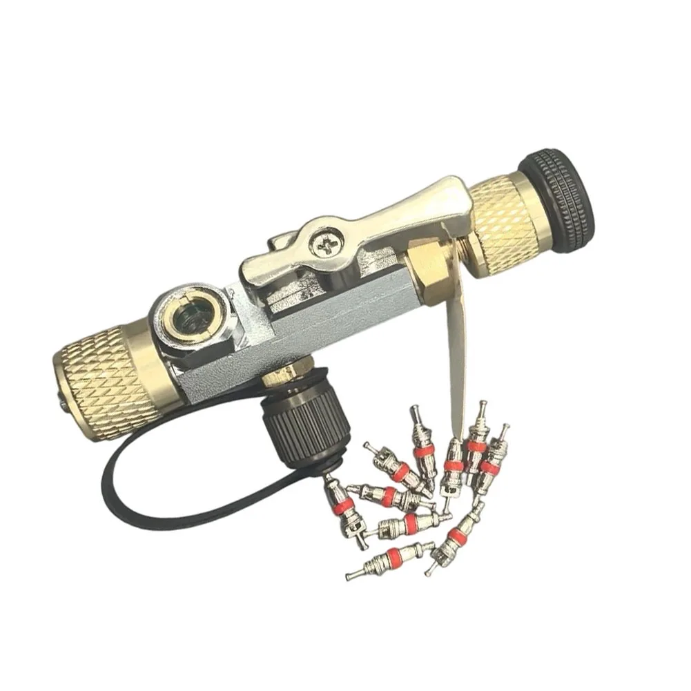 5/16 Inch Magnetic Valve Core Removal Tool With Sight Glass And 10*Valve Core Compatible With R32 And R410A Cooling Systems