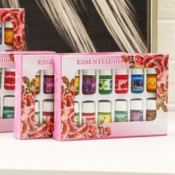 Set of 12 Natural Plant Aromatherapy Essential Oils for Air Freshening and Aroma Diffusion