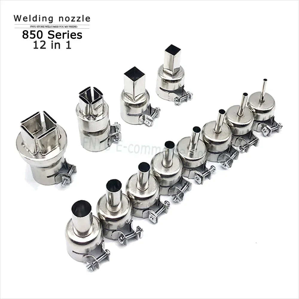 Universal Hot Air Gun Nozzles 12PCS Each Kind Specification Kit BGA Soldering Station Rework Stations Nozzle Welding Accessories hot air gun nozzle hot air welding nozzle