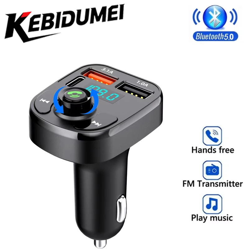 Wireless FM Transmitter & Dual USB Car Charger Adapter