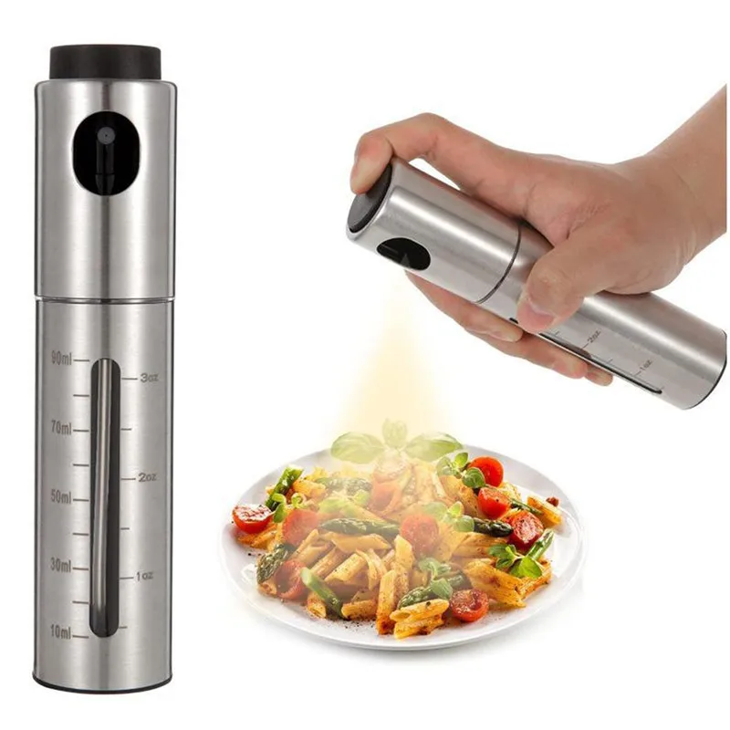 Oil Spray Bottle 304 Stainless Steel for BBQ Baking Vinegar Seasoning