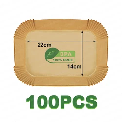 Air Fryer Non - Stick Disposable Liners - Premium Parchment Paper Sheets for XL Basket  Accessories (100PCS)