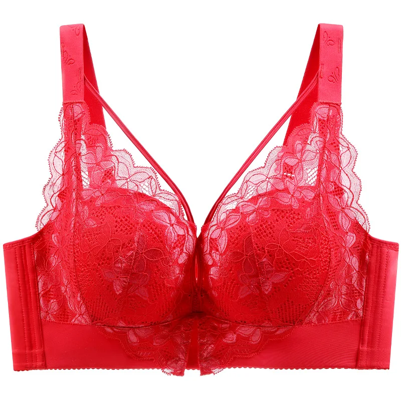 Plus Size Push Up Bra Sexy Lingerie Women Full Coverage Lace Bras Wireless  Brassiere C D E Cup - AliExpress