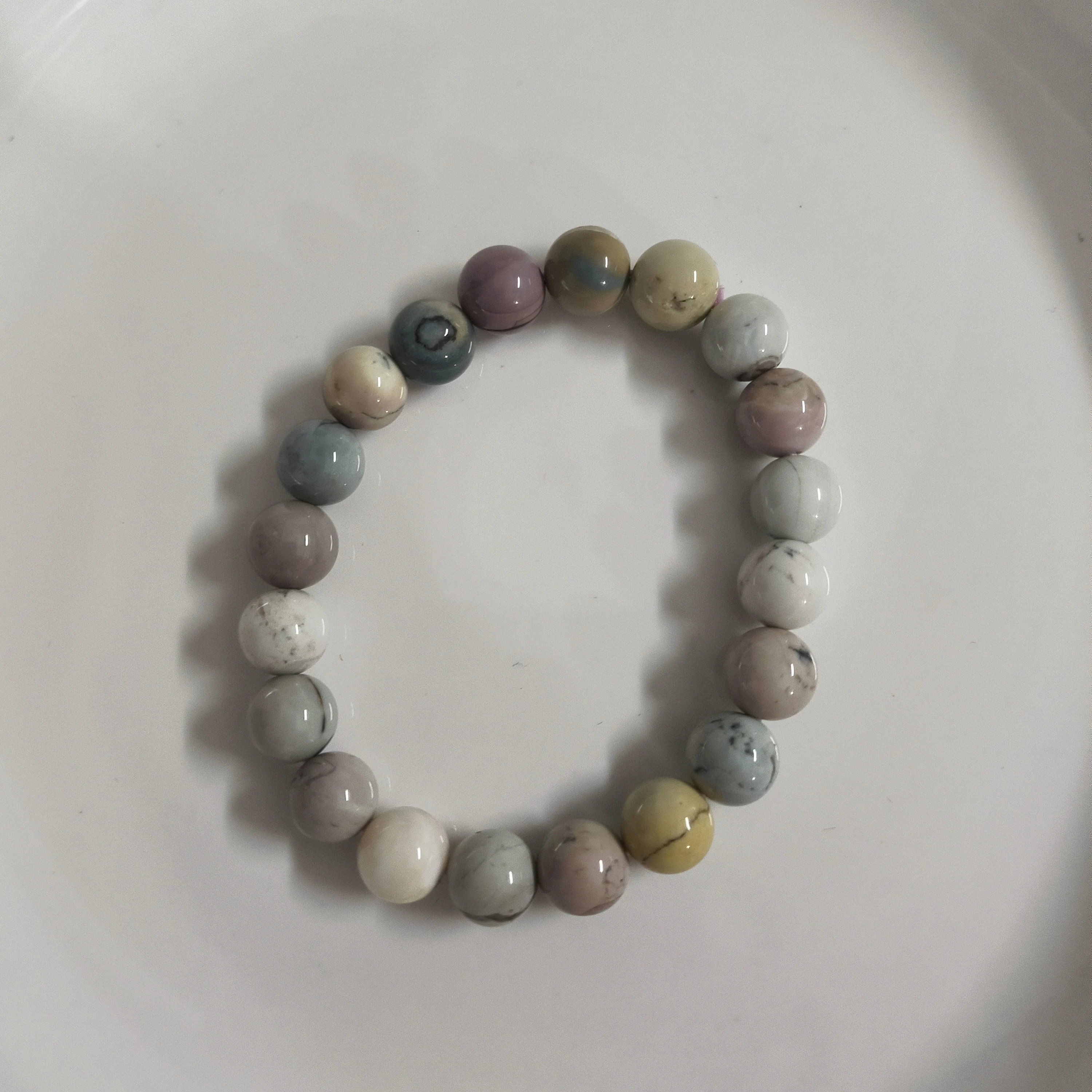 8-9MM  Natural Alashan jade Bracelet Genuine Round Beads  Woman Man Gemstone Jewelry Bracelets on hand