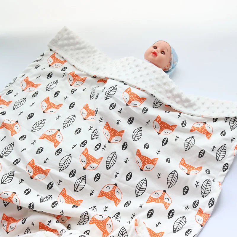 

Baby Blanket Thermal Fleece Owl Floral Blanket Infant Swaddle Nap Receiving Stroller Wrap For Newborn Baby Bedding Bebe Blankets