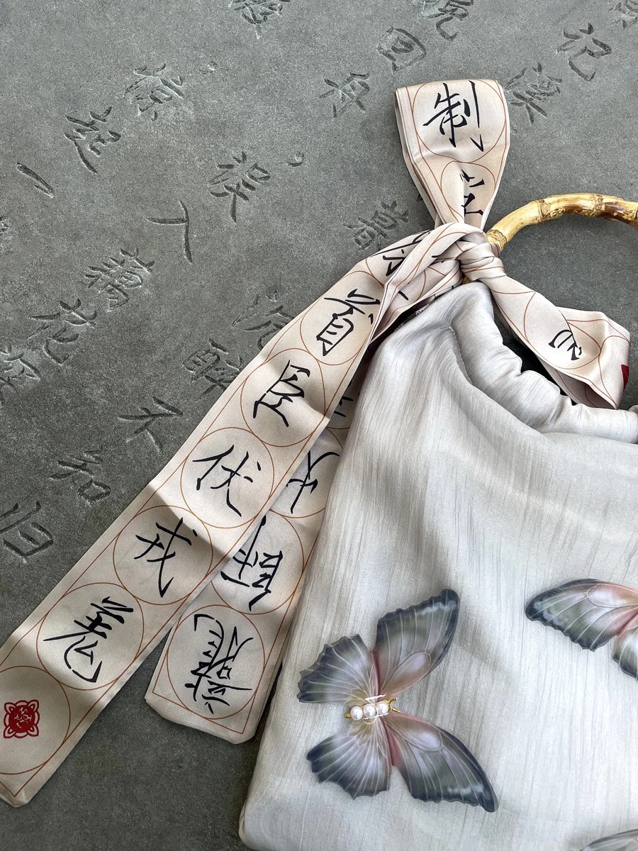 Cheongsam Bags National Style Bag Bamboo Joint Tote iPad Hair Band Han Chinese Clothing Bag