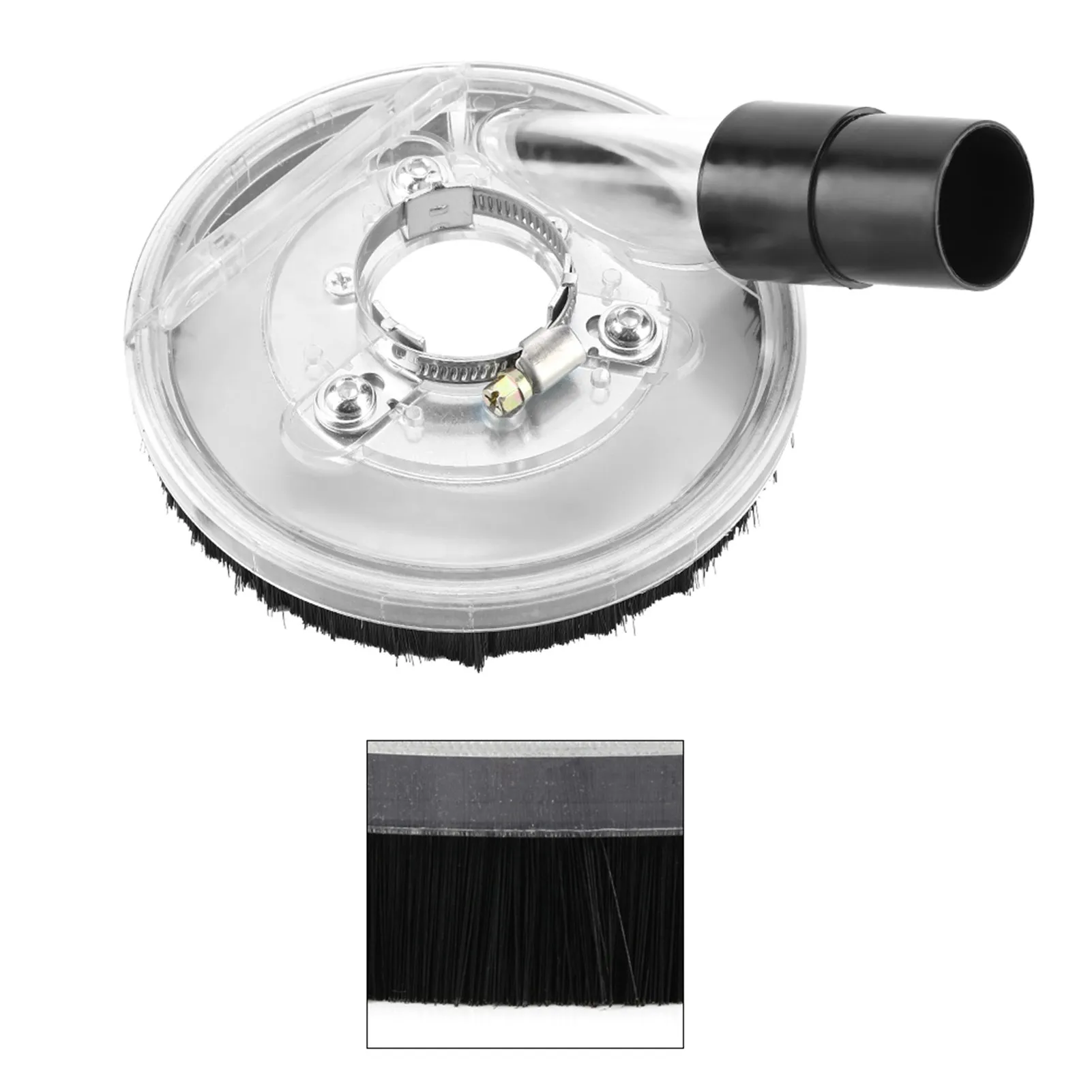 Universal Clear Vacuum Dust Shroud for Handheld Angle Grinders (80-125mm)